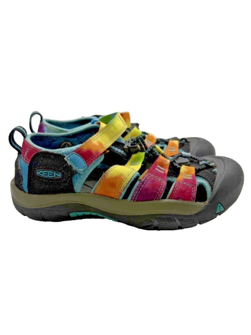 KEEN Big Kids Shoes Newport H2 Rainbow Tie Dye Water Sandals US 2/EU 34 1018441